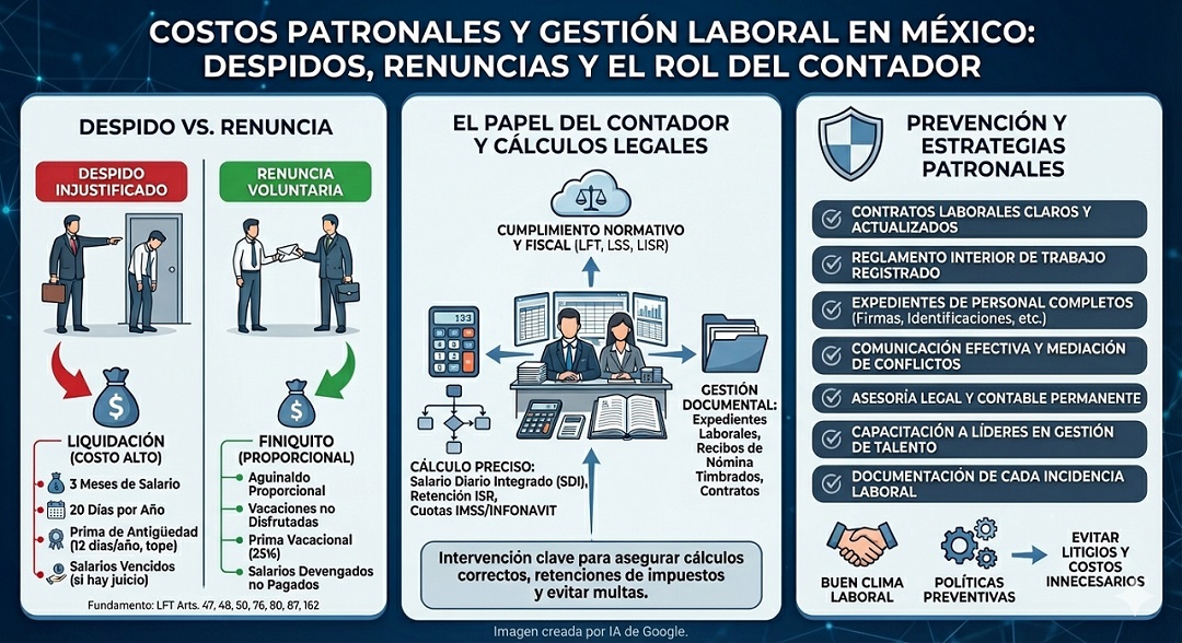 Despidos, renuncias y costos patronales